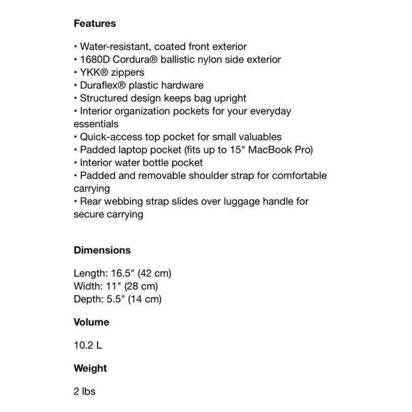 Aer commuter bag. Black. customized(Gatorade). - Picture 10 of 10